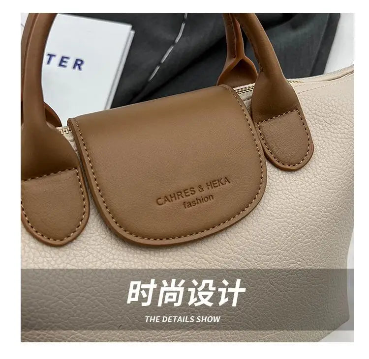 Vintage PU Leather Crossbody Bucket Bag