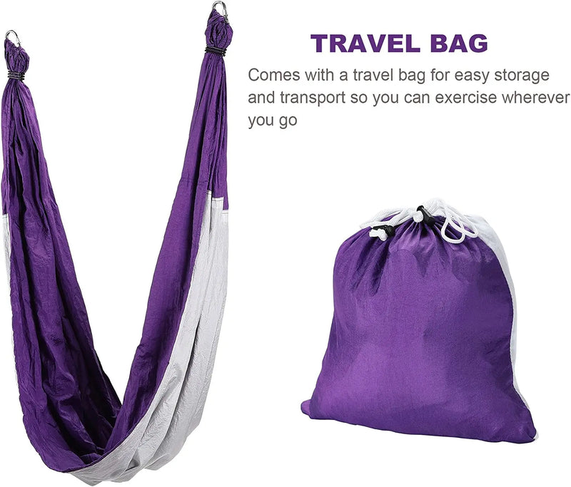 Aerial Yoga Hammock with Reinforced Handles