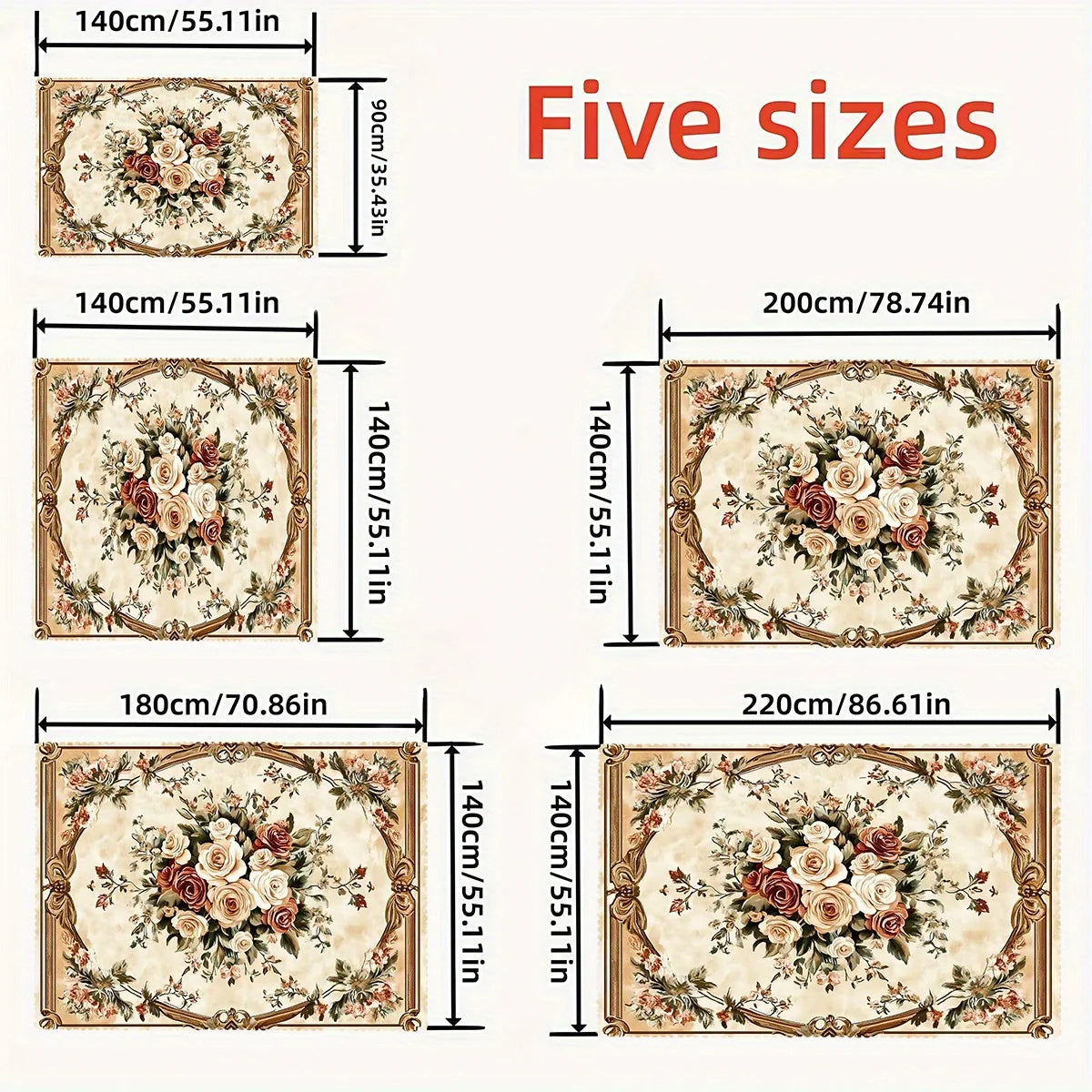 Floral Lace Tablecloth with Elegant European Print