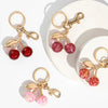 Crystal Cherry Keychain with Lobster Clasp