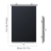 A black cordless retractable roller shade with a silver frame and mounting hardware.
