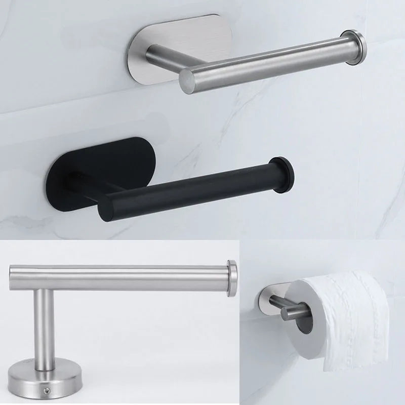 Stainless Steel Self-Adhesive Toilet Paper Holder