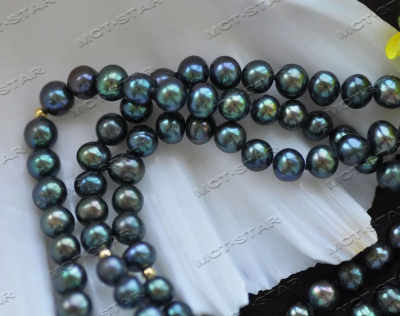 Peacock-Black Freshwater Pearl Necklace