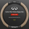 Carbon Fiber Leather Steering Wheel Cover for Infiniti Models