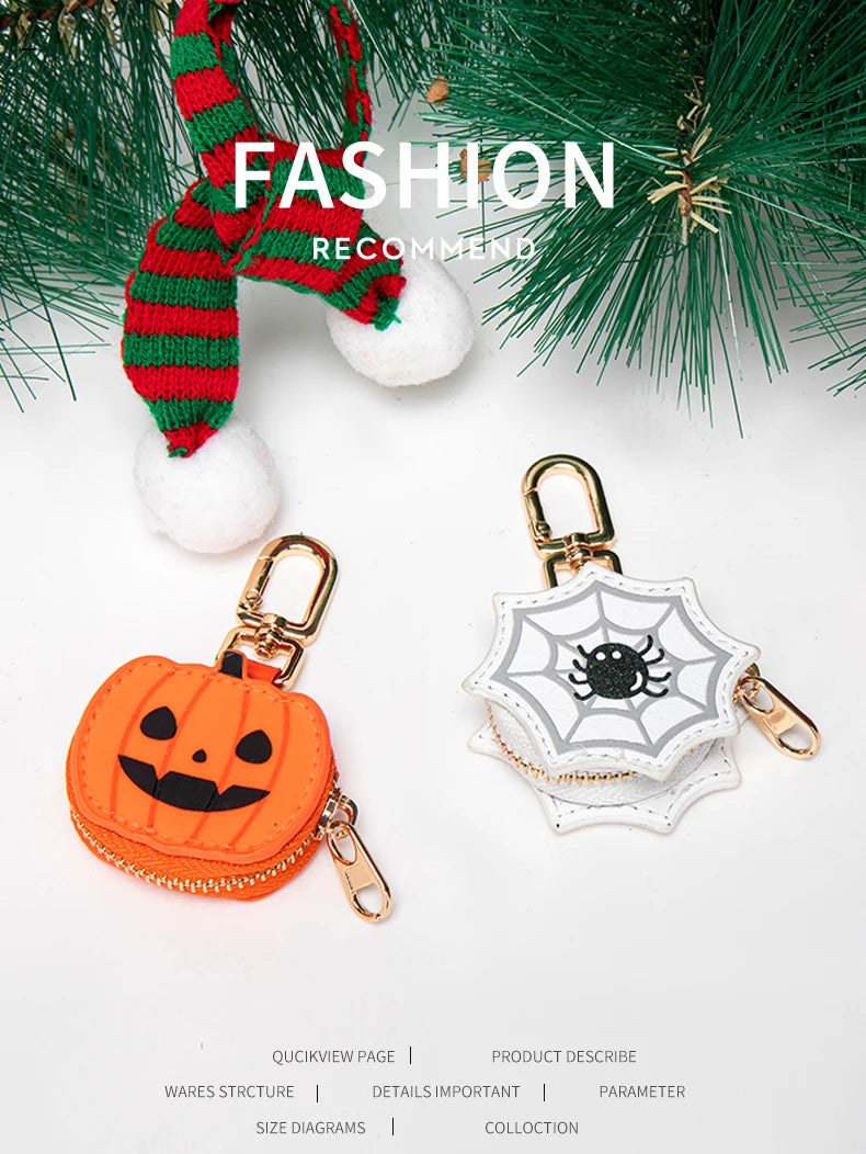 Cute Pumpkin Coin Purse with Keychain