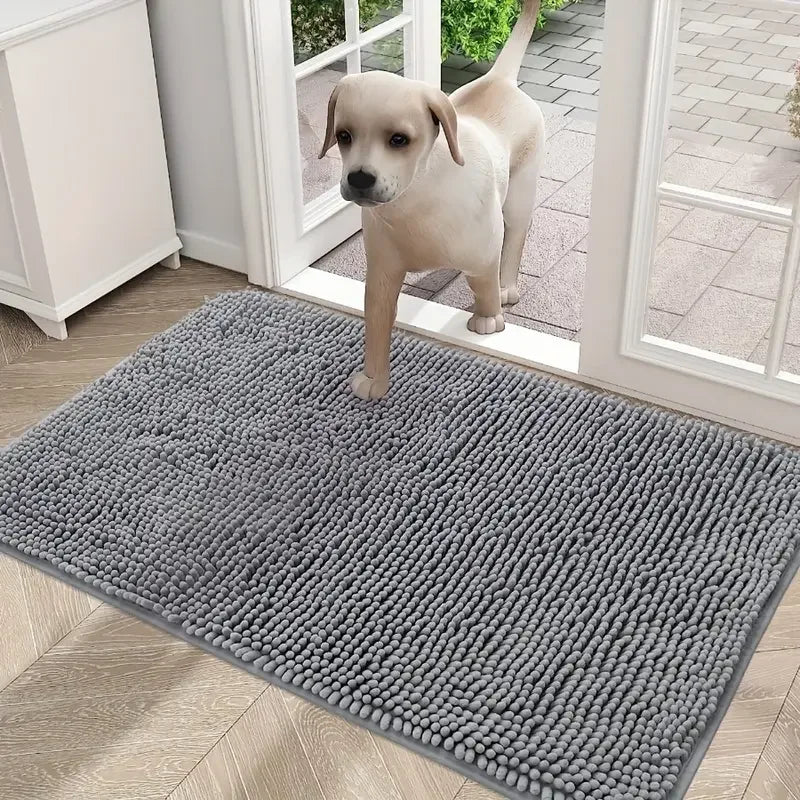 Ultra-Absorbent Chenille Door Mat with Non-Slip Backing