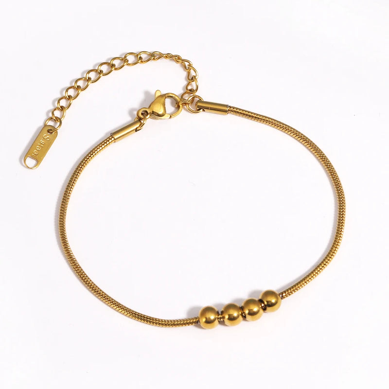 Gold-Plated Stainless Steel Link Bracelet