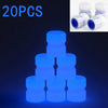 Glow-in-the-Dark Valve Caps for Car, Motorcycle & Bicycle Wheels (Set of 20)