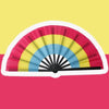 Foldable Rainbow Hand Fan with Gradient Design