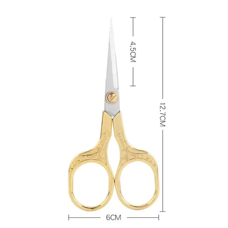 Vintage Stainless Steel Sewing Scissors for Fabric and Embroidery