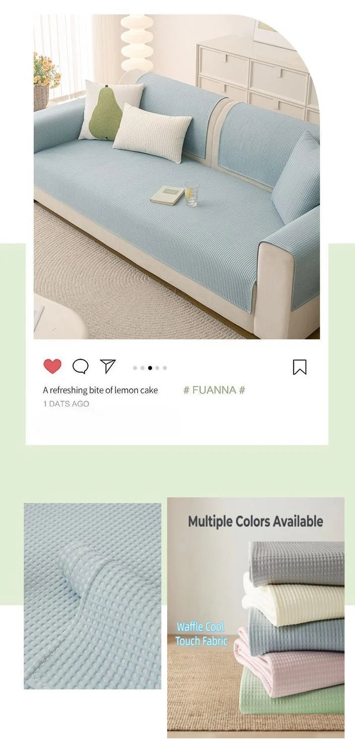 Cooling Sofa Cover with Anti-Slip Backing