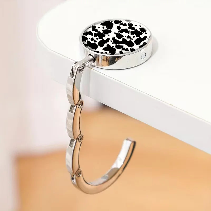 Zinc Alloy Folding Bag Hook with Wallet Clip