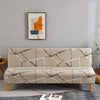 Stretchable Sofa Cover with Geometric Pattern for Futon Seats
