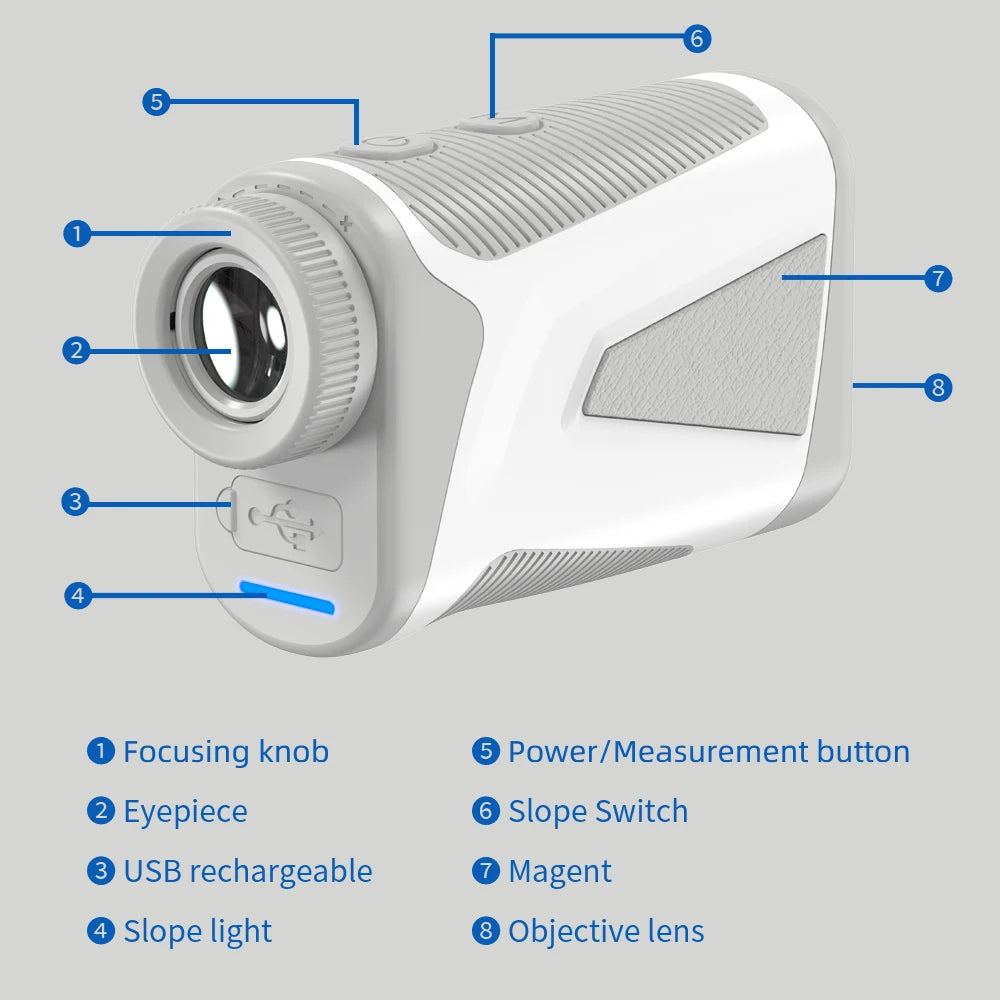 Precision Golf Laser Rangefinder with Slope Compensation