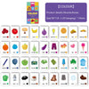 A set of 36 flash cards and boxes featuring various animal shapes and colors for early learning.