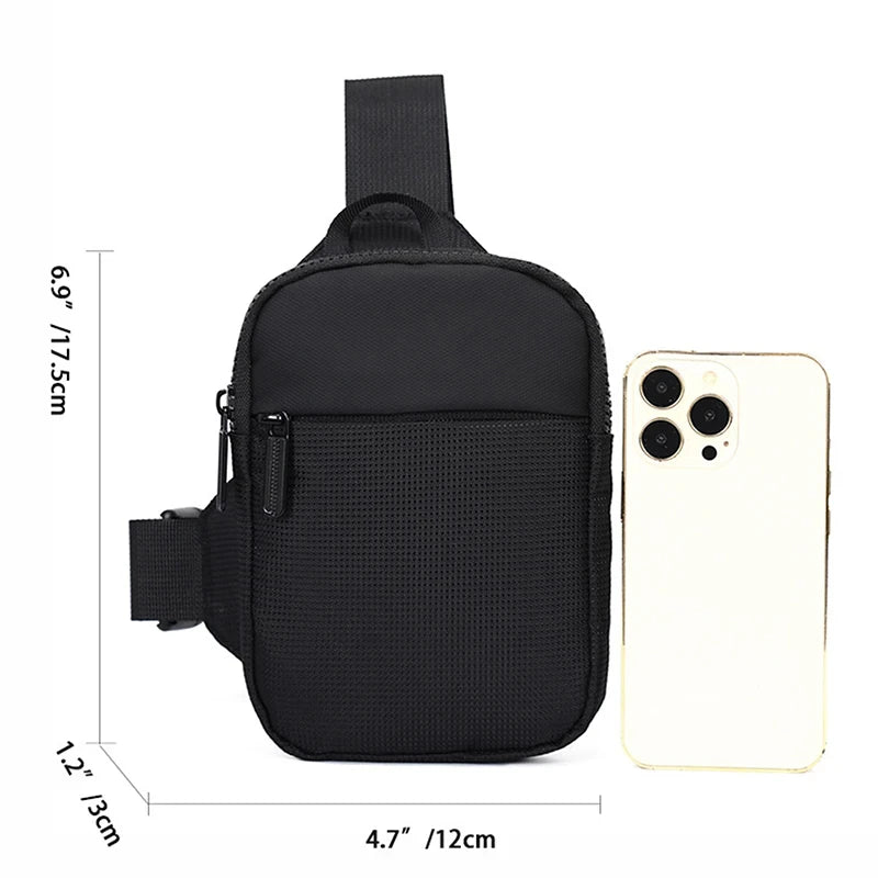 Mini Sling Crossbody Bag - Waterproof Nylon Chest Pack