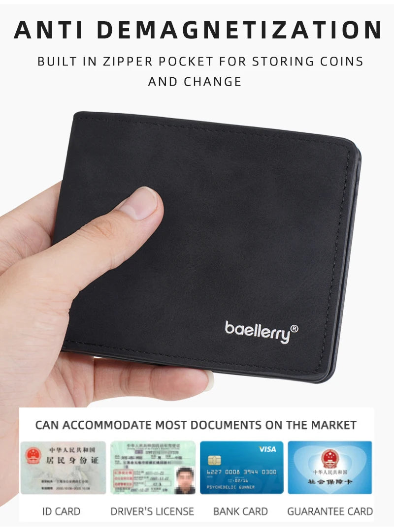 Minimalist Card Holder Wallet for Men with Multiple Slots