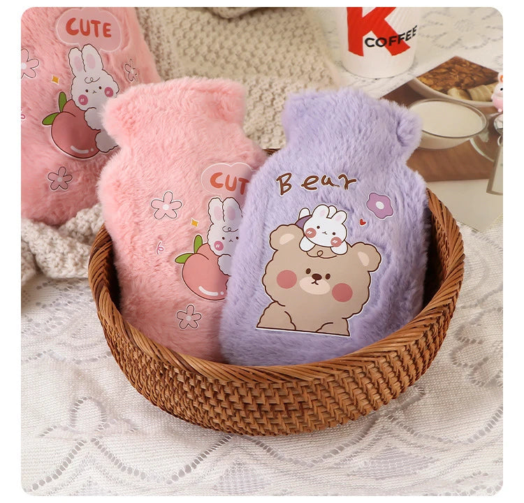 Adorable Plush Hot Water Bottle with Cozy Animal Design