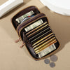 Vintage Zippered Card Holder Wallet with Coin Pocket