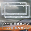Crystal Rhinestone License Plate Frame for Cars