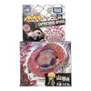 A box of SCapricornine M145Q premium metal spinning top battle toy featuring a purple and pink design.