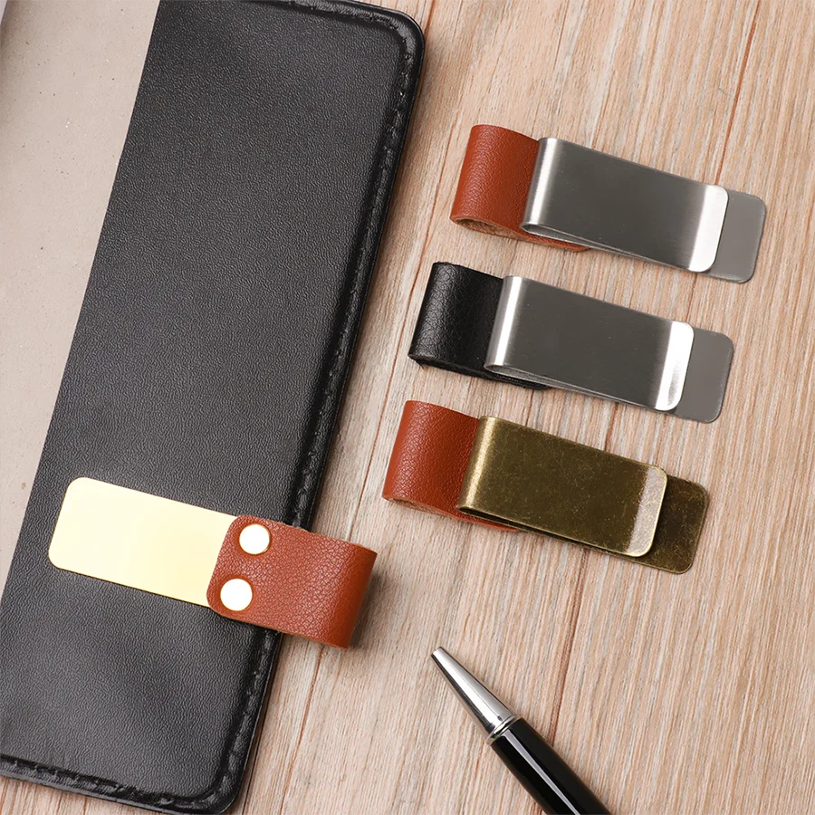 Handcrafted Leather Journal Pen Holder Clip