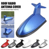 A collection of various aerodynamic antenna covers and boosters in red, black, silver, and blue colors.