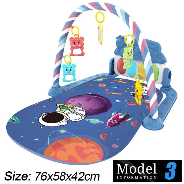 Musical Activity Gym with Kick-and-Play Piano for Babies