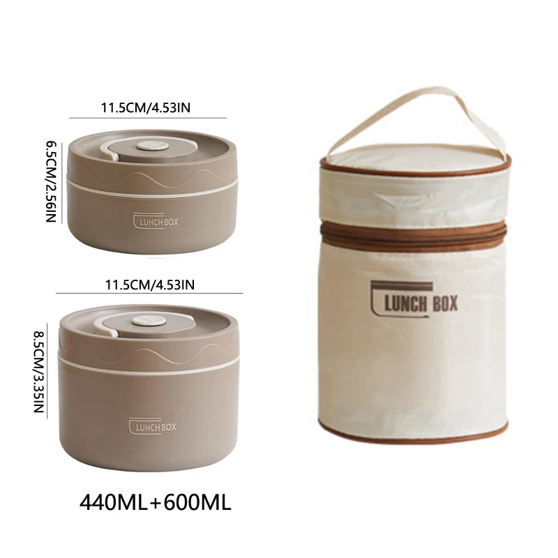 304 Stainless Steel Insulated Lunch Box with Carry Bag