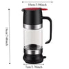 Clear Glass Honey Dispenser with Press-Top Lid