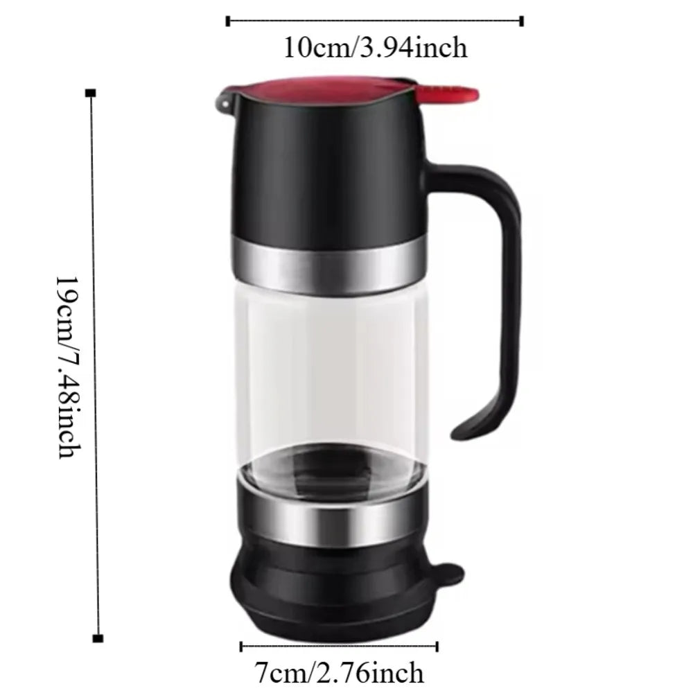 Clear Glass Honey Dispenser with Press-Top Lid