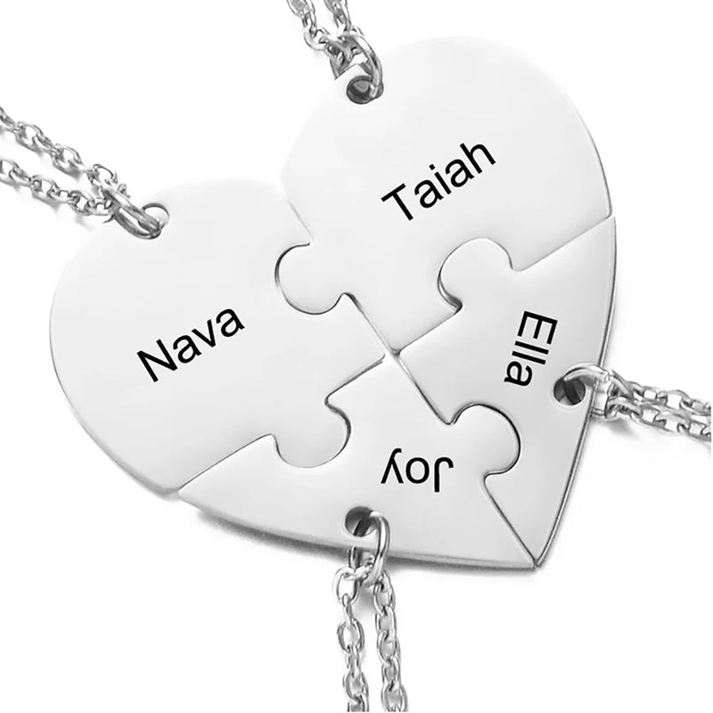 Personalized Stainless Steel Heart Name Necklace