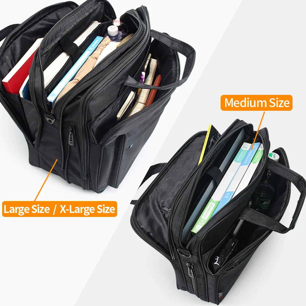 Durable Canvas Messenger Bag for Laptops Up to 19 Inches
