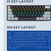 Compact 61-Key Mechanical Gaming Keyboard with RGB Backlighting