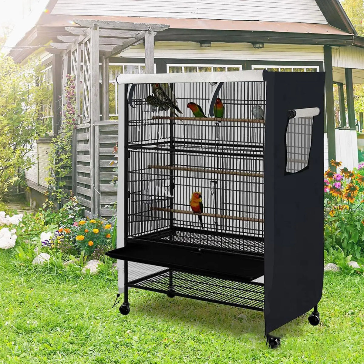 Waterproof Bird Cage Cover with Ventilation Window