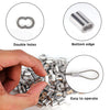 A hand holds a pile of aluminum double barrel crimp sleeves for wire rope, showing the bottom edge and ease of operation.