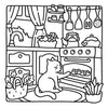 Cat Moments Adult Coloring Book