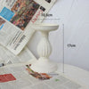 Set of 3 Wooden Candlestick Holders - Antique Style Decor