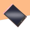Pinkes, justierbares LCD-Zeichen-Tablet liegt auf einer hellorange Oberfläche.