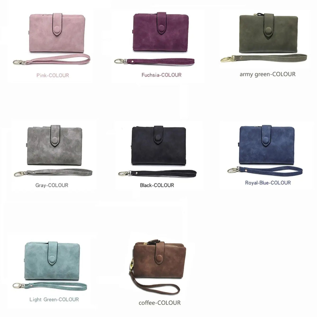 Compact Frosted Tri-Fold Wallet for Women