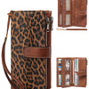 Vintage RFID-Blocking Long Wallet with Wristlet Strap