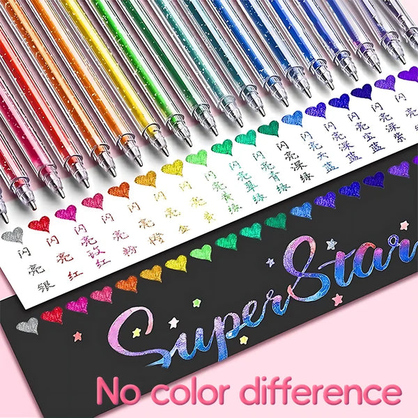 Retractable Glitter Gel Pens