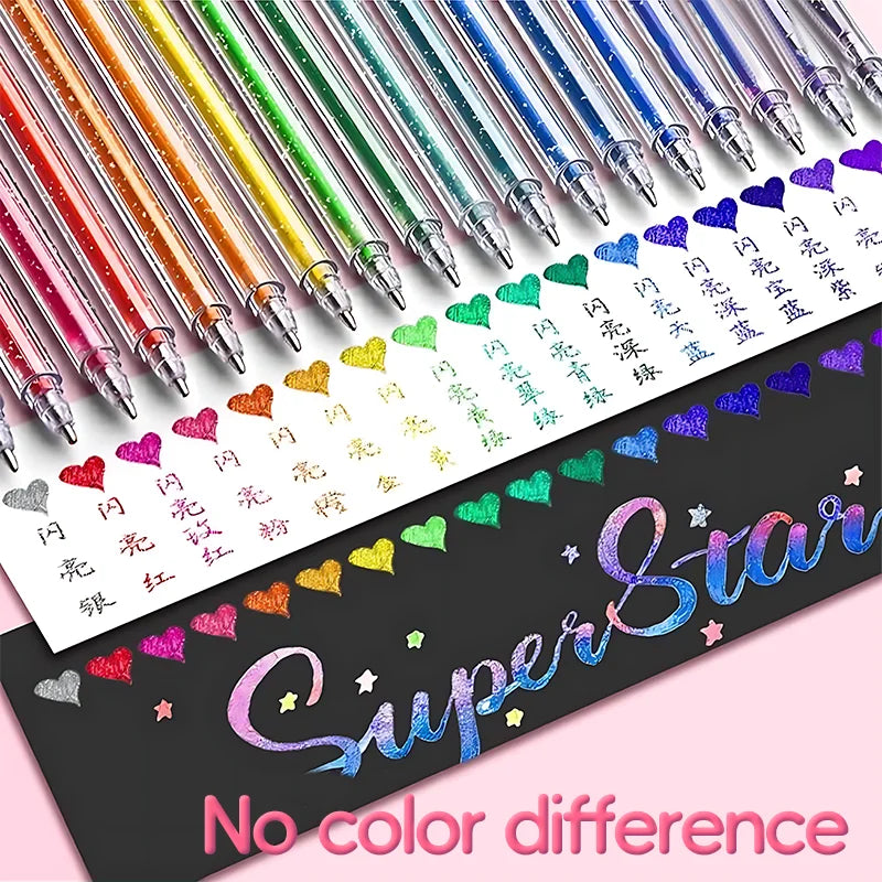 Retractable Glitter Gel Pens