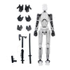 Multi-Jointed Action Robot Figure with Dog Companion