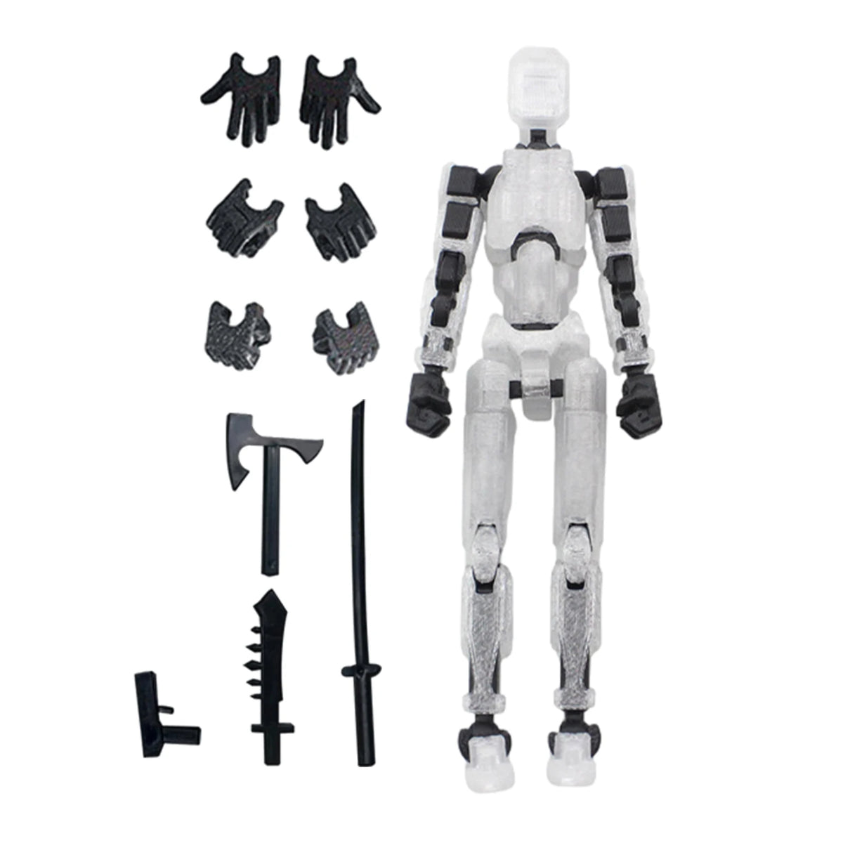 Multi-Jointed Action Robot Figure with Dog Companion