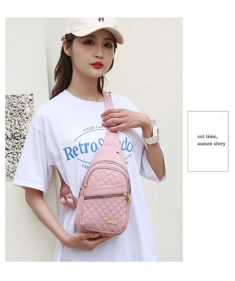 Women's Waterproof Sling Crossbody Bag with Adjustable Strap