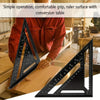 Aluminum Alloy Triangular Ruler Protractor & Square Gauge