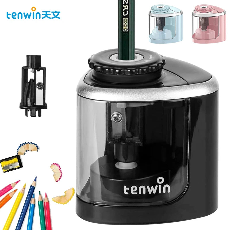 Electric Pencil Sharpener – Battery-Powered, Safe for Kids & Artists