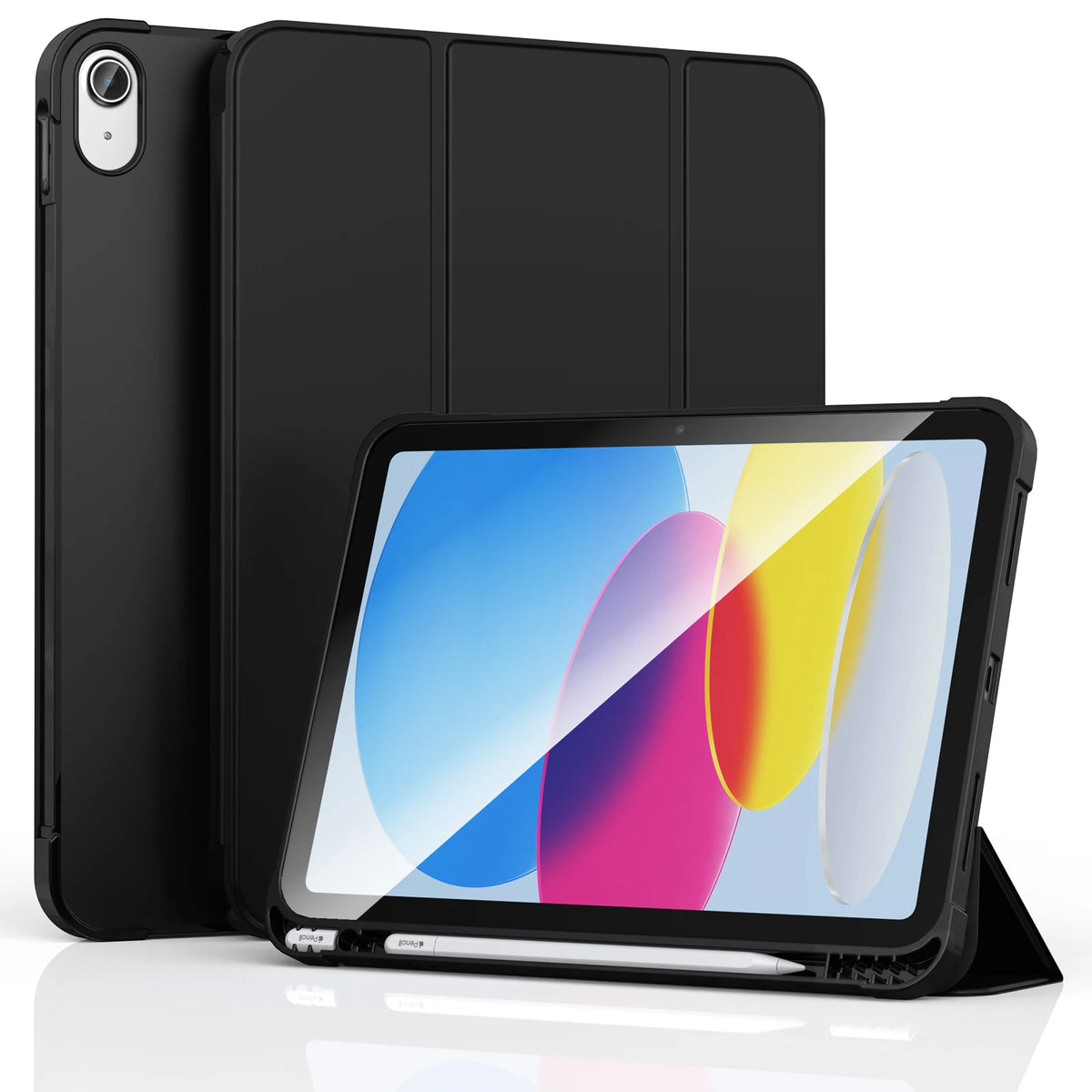 Slim PU Leather Smart Case for iPad 11th Gen (2025) & 10th Gen (2022) with Pencil Holder
