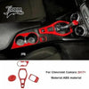 Red interior and exterior trim kit for Chevrolet Camaro featuring ABS material components